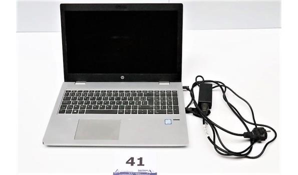 laptop HP Probook 650 G4, met lader, paswoord niet gekend, beschadigd